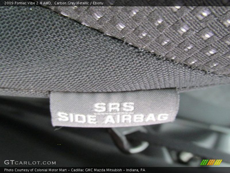 Carbon Gray Metallic / Ebony 2009 Pontiac Vibe 2.4 AWD