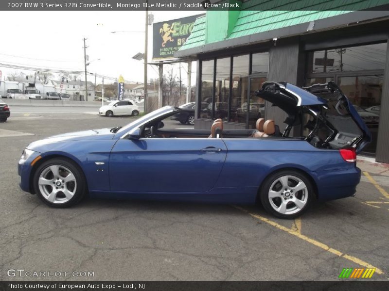 Montego Blue Metallic / Saddle Brown/Black 2007 BMW 3 Series 328i Convertible