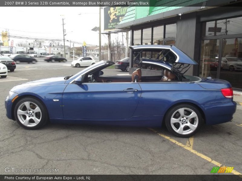 Montego Blue Metallic / Saddle Brown/Black 2007 BMW 3 Series 328i Convertible