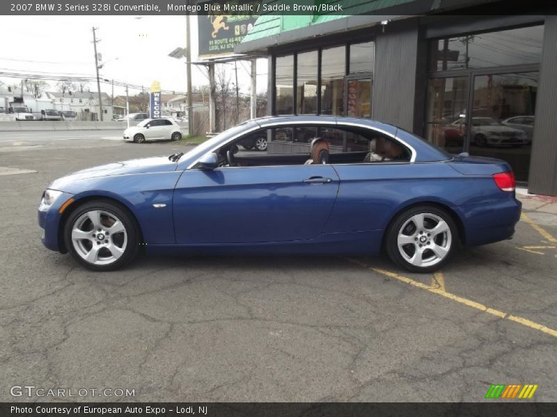 Montego Blue Metallic / Saddle Brown/Black 2007 BMW 3 Series 328i Convertible