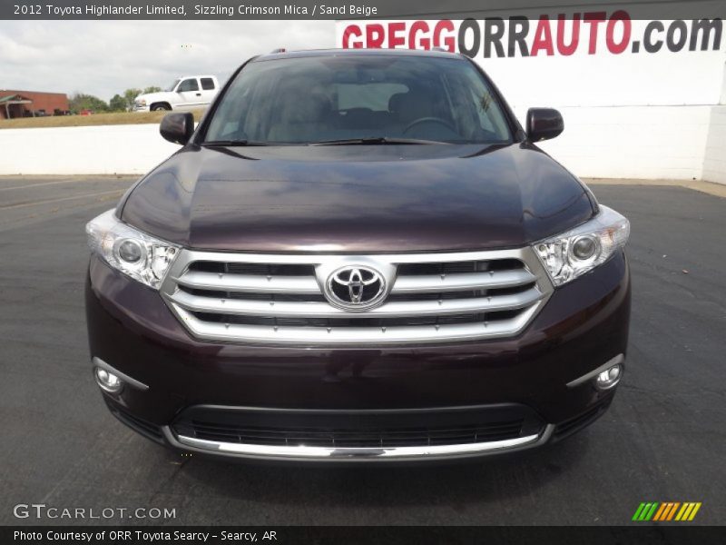 Sizzling Crimson Mica / Sand Beige 2012 Toyota Highlander Limited