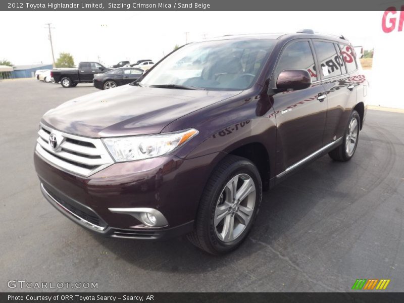 Sizzling Crimson Mica / Sand Beige 2012 Toyota Highlander Limited
