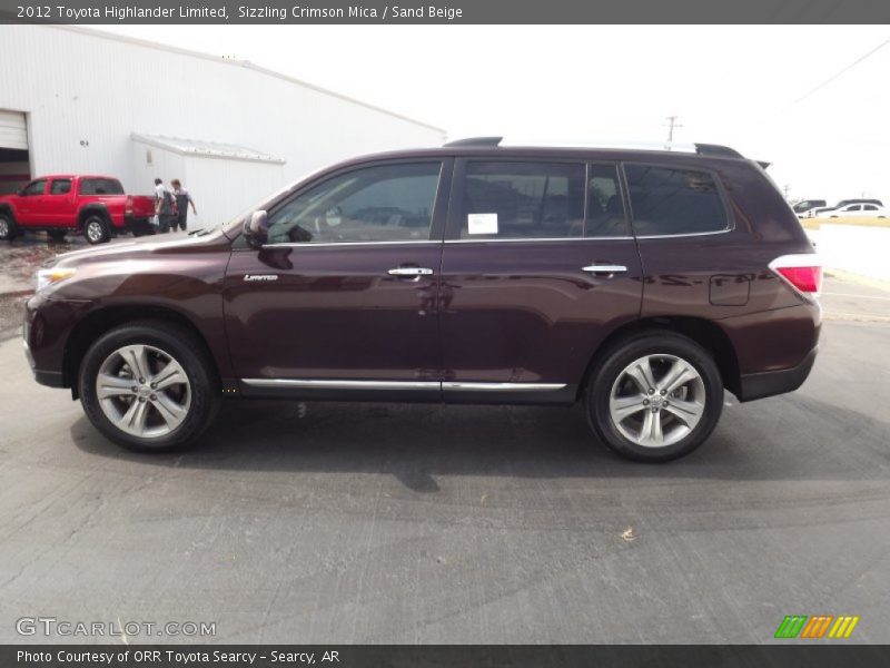 Sizzling Crimson Mica / Sand Beige 2012 Toyota Highlander Limited