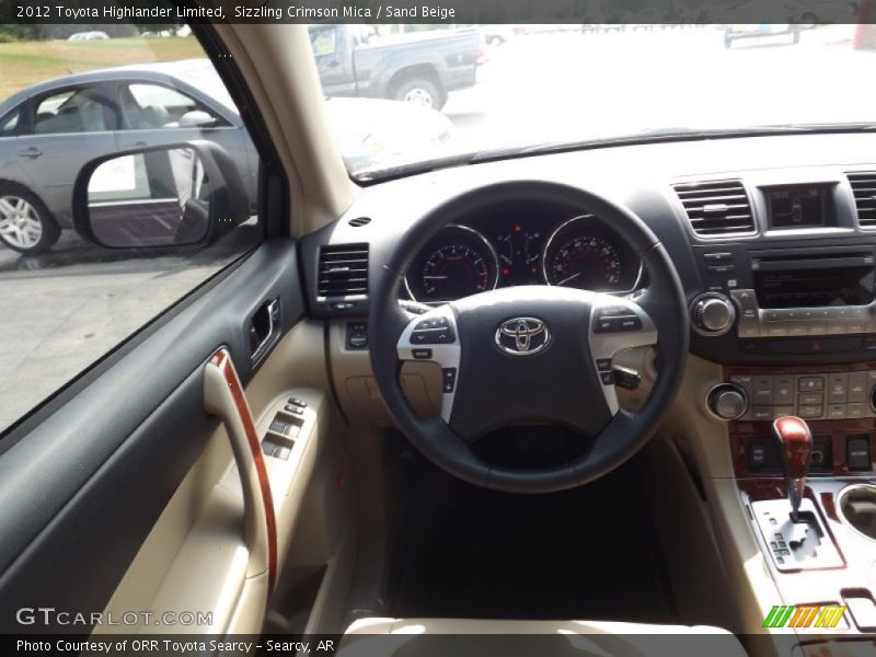 Sizzling Crimson Mica / Sand Beige 2012 Toyota Highlander Limited