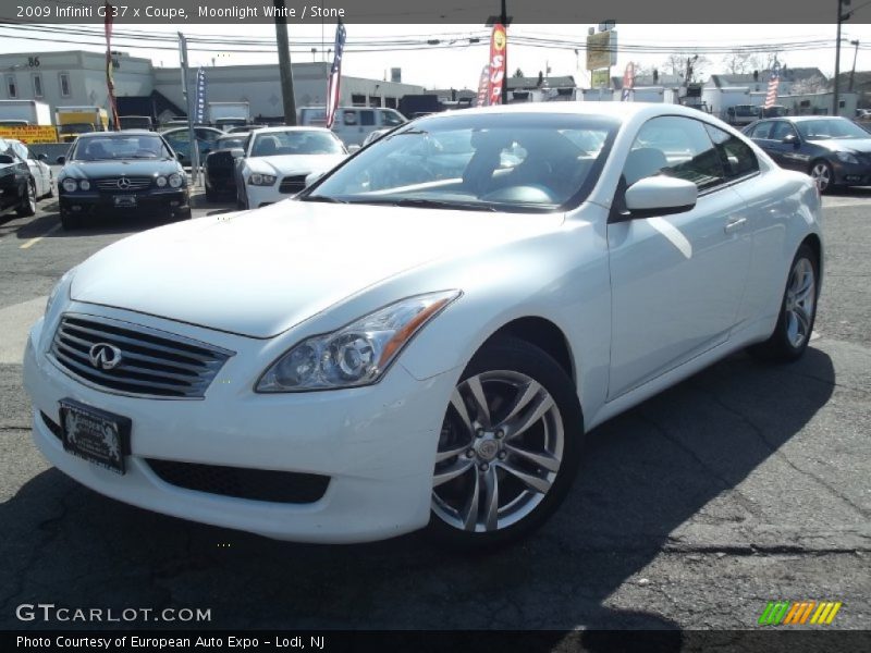 Moonlight White / Stone 2009 Infiniti G 37 x Coupe