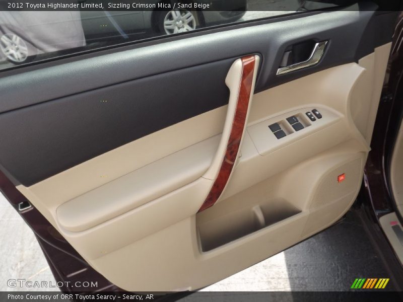 Sizzling Crimson Mica / Sand Beige 2012 Toyota Highlander Limited