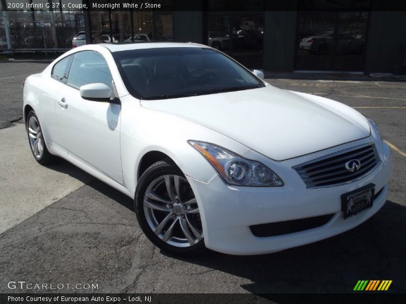 Moonlight White / Stone 2009 Infiniti G 37 x Coupe