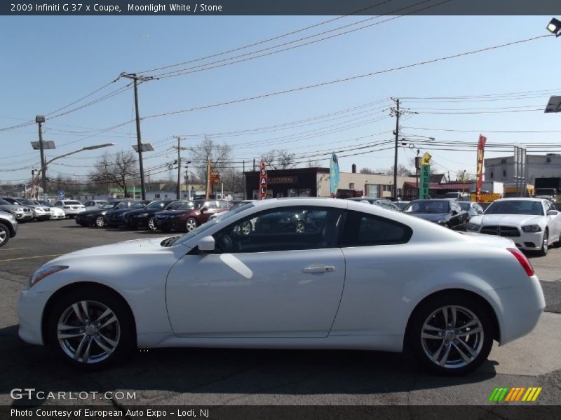Moonlight White / Stone 2009 Infiniti G 37 x Coupe