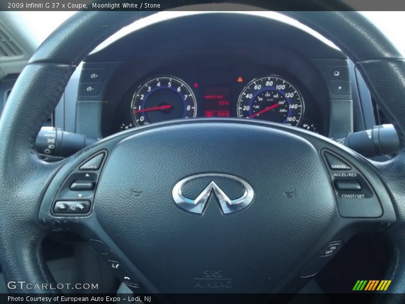 Moonlight White / Stone 2009 Infiniti G 37 x Coupe