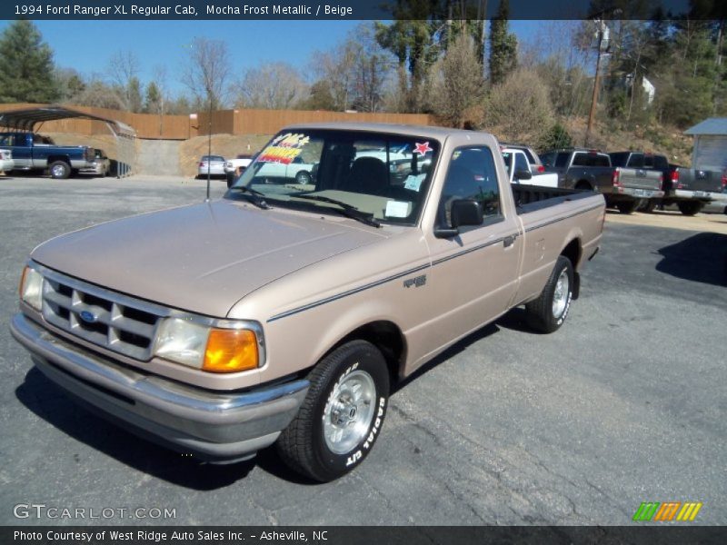 Mocha Frost Metallic / Beige 1994 Ford Ranger XL Regular Cab