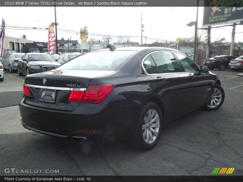 Jet Black / Saddle/Black Nappa Leather 2010 BMW 7 Series 750Li xDrive Sedan
