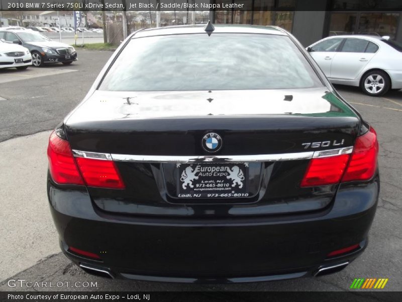 Jet Black / Saddle/Black Nappa Leather 2010 BMW 7 Series 750Li xDrive Sedan