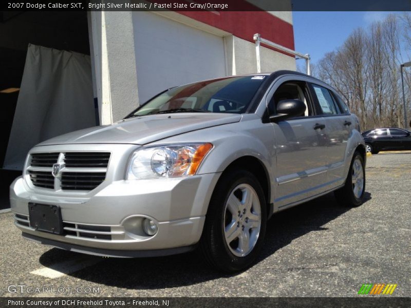 Bright Silver Metallic / Pastel Slate Gray/Orange 2007 Dodge Caliber SXT