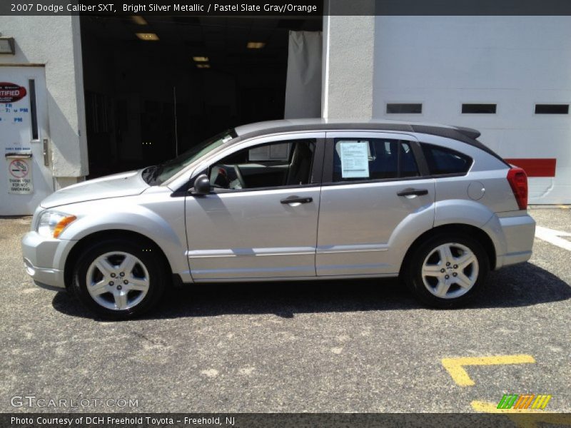 Bright Silver Metallic / Pastel Slate Gray/Orange 2007 Dodge Caliber SXT