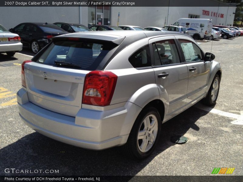 Bright Silver Metallic / Pastel Slate Gray/Orange 2007 Dodge Caliber SXT