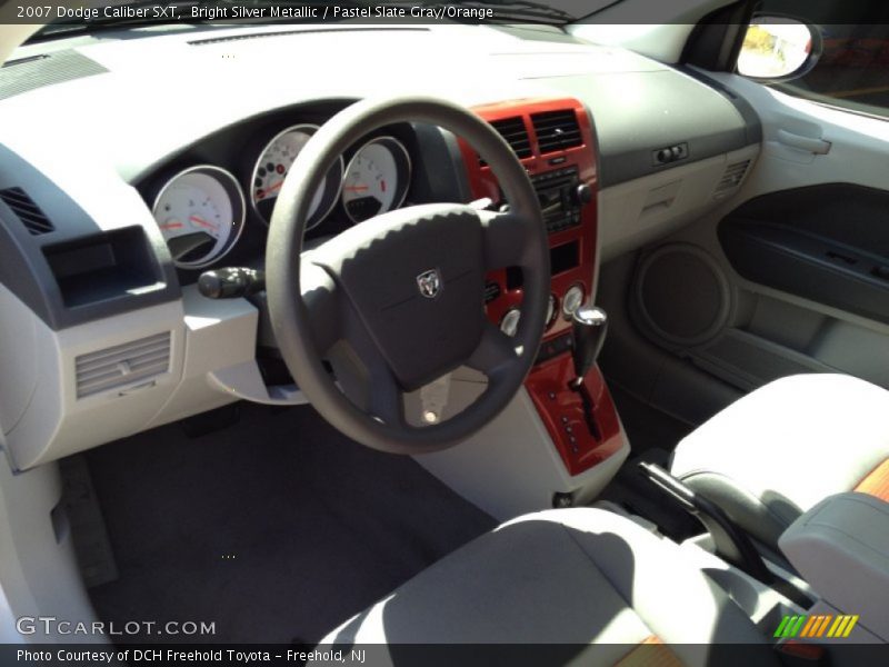 Bright Silver Metallic / Pastel Slate Gray/Orange 2007 Dodge Caliber SXT