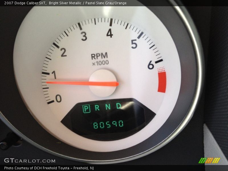 Bright Silver Metallic / Pastel Slate Gray/Orange 2007 Dodge Caliber SXT