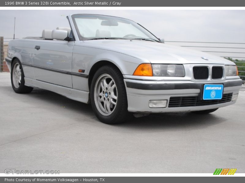 Arctic Silver Metallic / Gray 1996 BMW 3 Series 328i Convertible