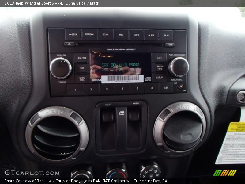 Controls of 2013 Wrangler Sport S 4x4