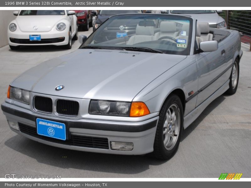 Arctic Silver Metallic / Gray 1996 BMW 3 Series 328i Convertible