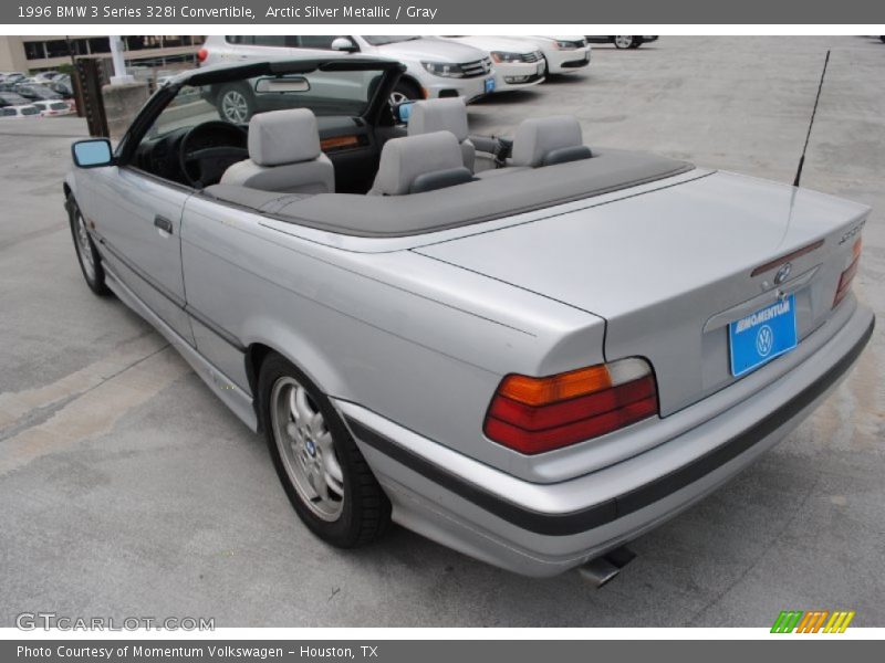 Arctic Silver Metallic / Gray 1996 BMW 3 Series 328i Convertible