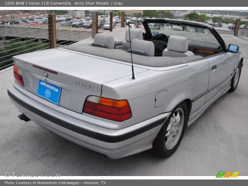 Arctic Silver Metallic / Gray 1996 BMW 3 Series 328i Convertible