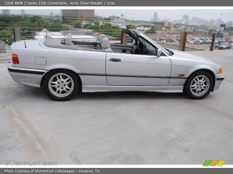Arctic Silver Metallic / Gray 1996 BMW 3 Series 328i Convertible