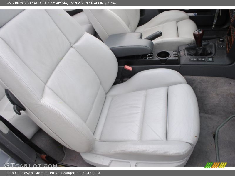 Arctic Silver Metallic / Gray 1996 BMW 3 Series 328i Convertible