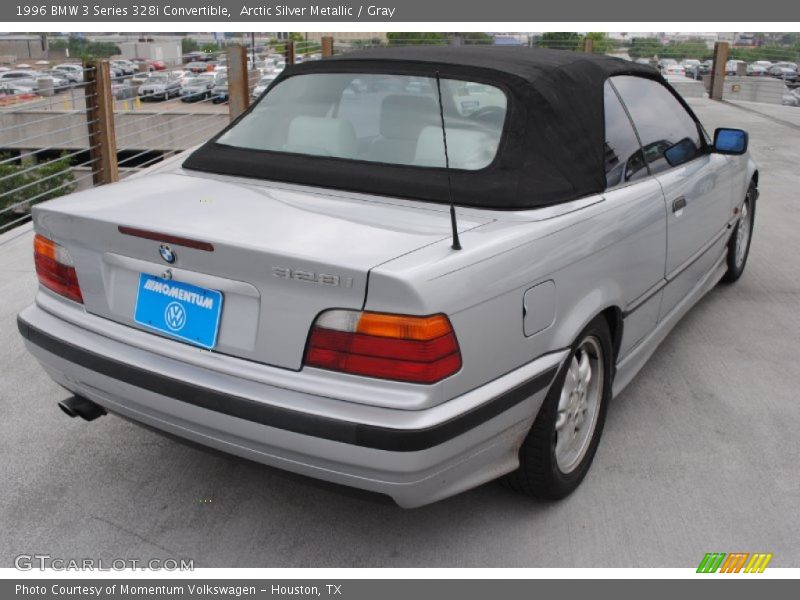 Arctic Silver Metallic / Gray 1996 BMW 3 Series 328i Convertible