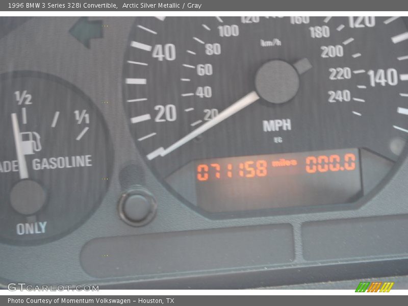 Arctic Silver Metallic / Gray 1996 BMW 3 Series 328i Convertible