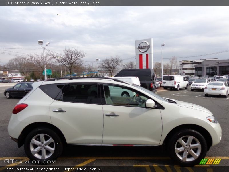 Glacier White Pearl / Beige 2010 Nissan Murano SL AWD