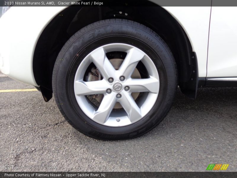 Glacier White Pearl / Beige 2010 Nissan Murano SL AWD