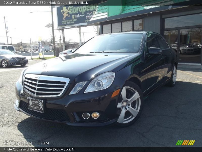 Black / Black 2010 Mercedes-Benz E 350 4Matic Sedan