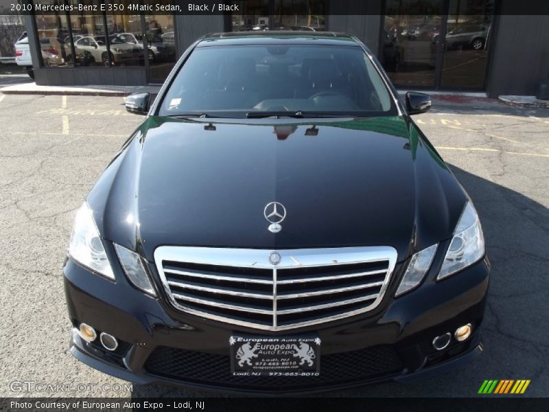 Black / Black 2010 Mercedes-Benz E 350 4Matic Sedan