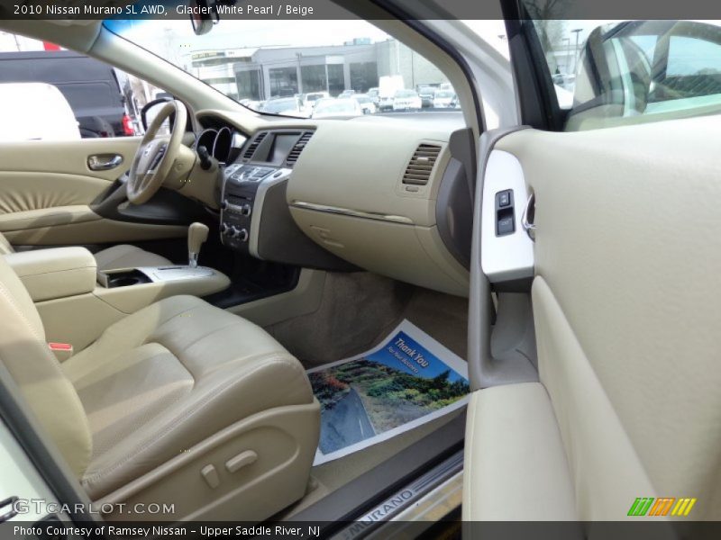 Glacier White Pearl / Beige 2010 Nissan Murano SL AWD