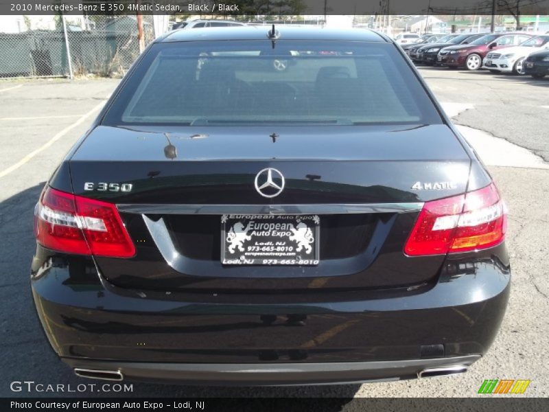 Black / Black 2010 Mercedes-Benz E 350 4Matic Sedan