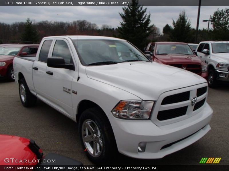 Bright White / Black/Diesel Gray 2013 Ram 1500 Express Quad Cab 4x4