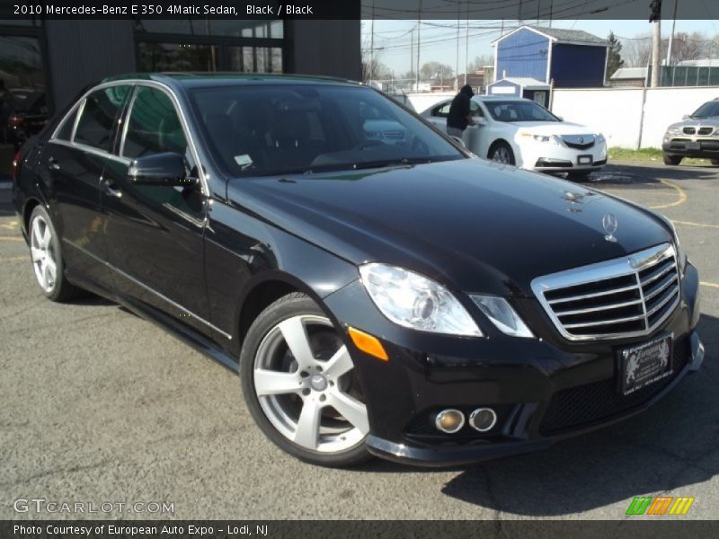 Black / Black 2010 Mercedes-Benz E 350 4Matic Sedan