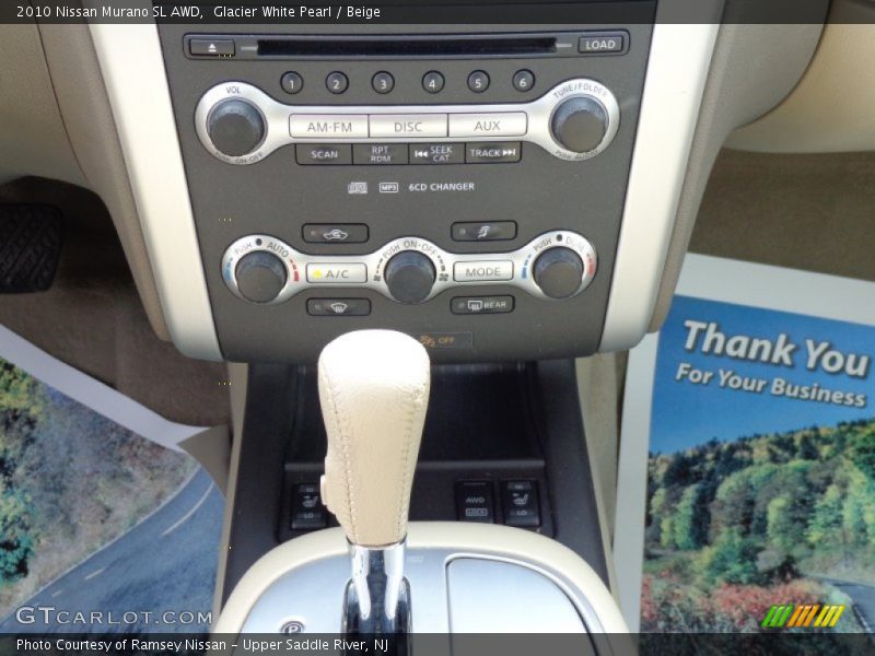 Glacier White Pearl / Beige 2010 Nissan Murano SL AWD