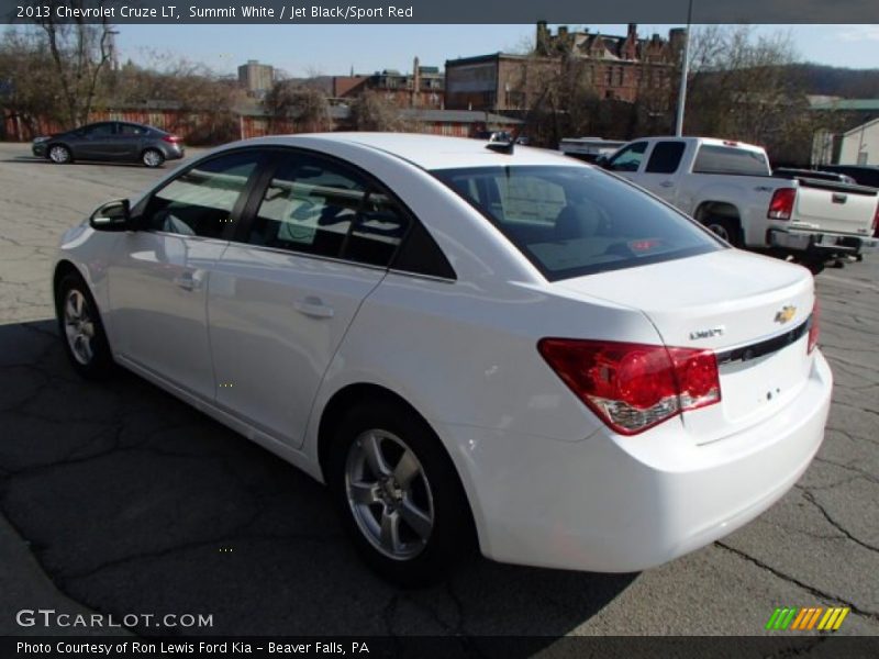Summit White / Jet Black/Sport Red 2013 Chevrolet Cruze LT