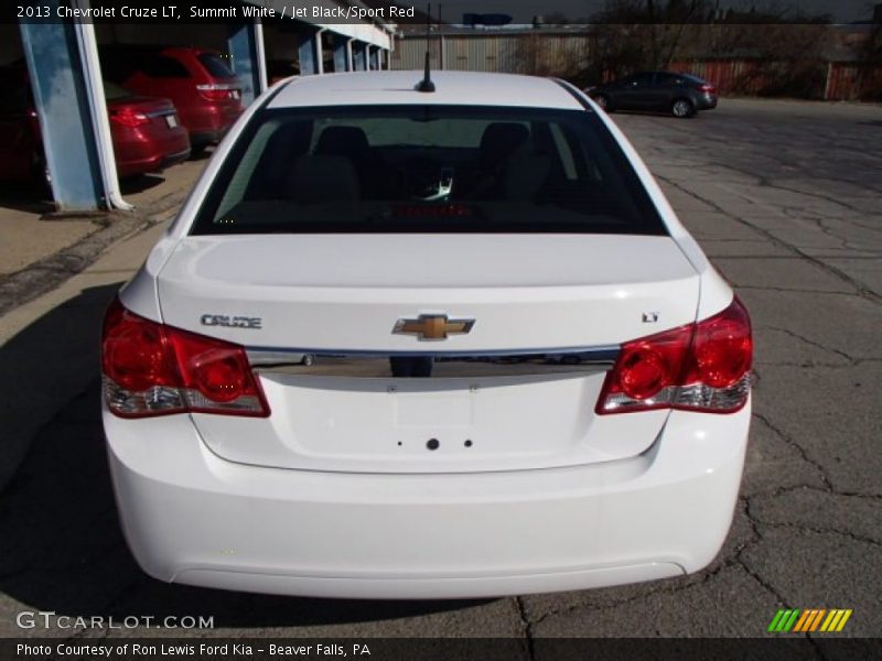 Summit White / Jet Black/Sport Red 2013 Chevrolet Cruze LT