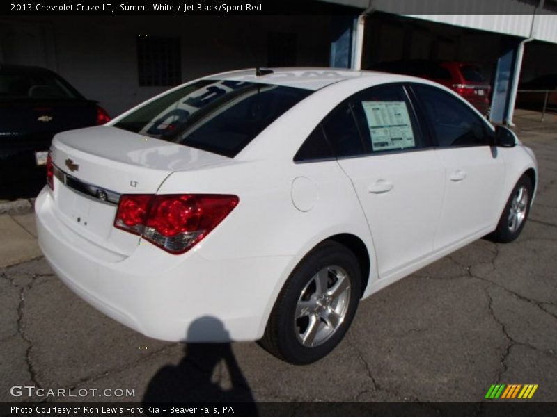 Summit White / Jet Black/Sport Red 2013 Chevrolet Cruze LT
