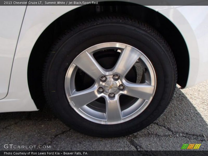 Summit White / Jet Black/Sport Red 2013 Chevrolet Cruze LT