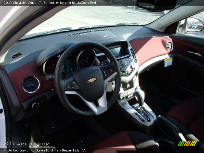Summit White / Jet Black/Sport Red 2013 Chevrolet Cruze LT