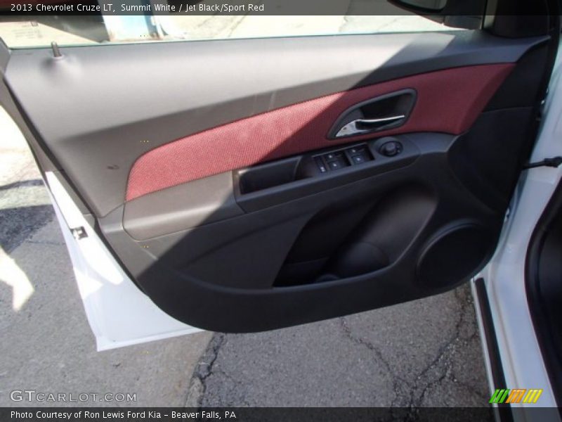 Summit White / Jet Black/Sport Red 2013 Chevrolet Cruze LT