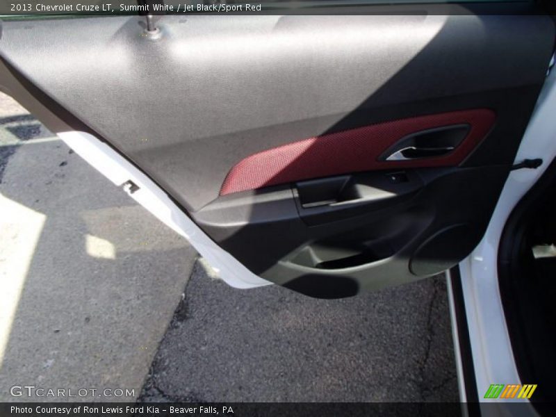 Summit White / Jet Black/Sport Red 2013 Chevrolet Cruze LT