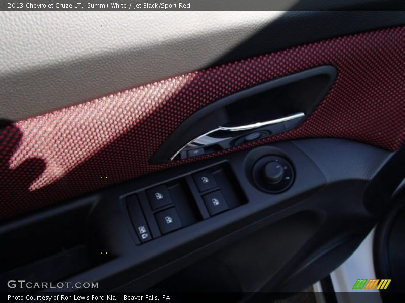 Summit White / Jet Black/Sport Red 2013 Chevrolet Cruze LT