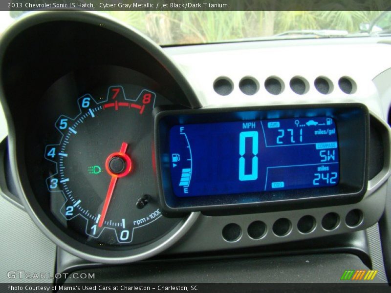 Cyber Gray Metallic / Jet Black/Dark Titanium 2013 Chevrolet Sonic LS Hatch
