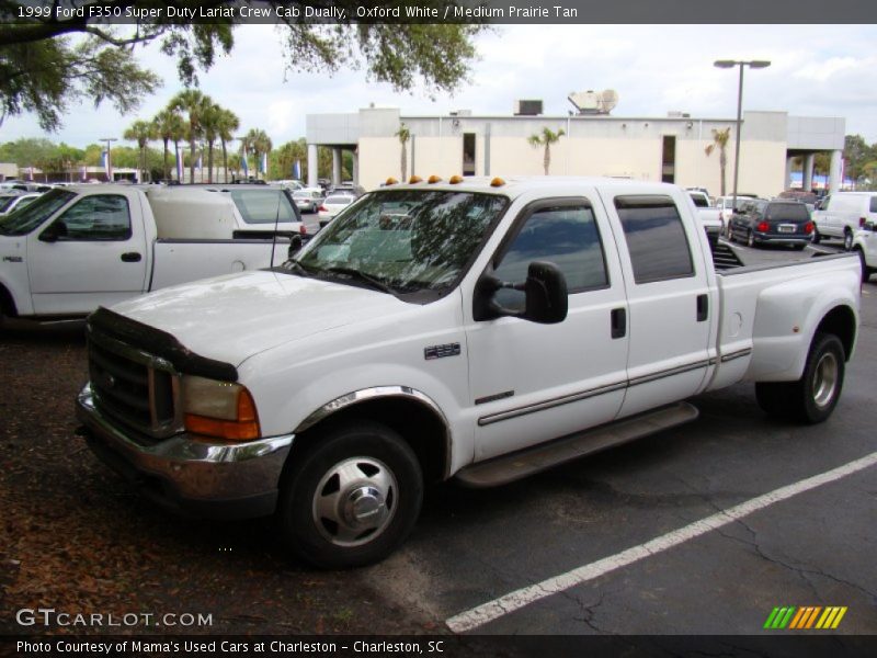 Oxford White / Medium Prairie Tan 1999 Ford F350 Super Duty Lariat Crew Cab Dually