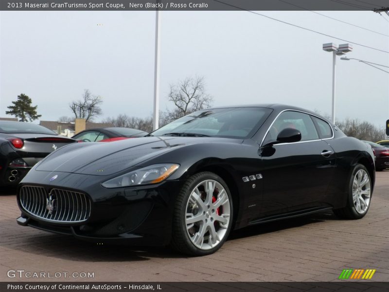 Nero (Black) / Rosso Corallo 2013 Maserati GranTurismo Sport Coupe